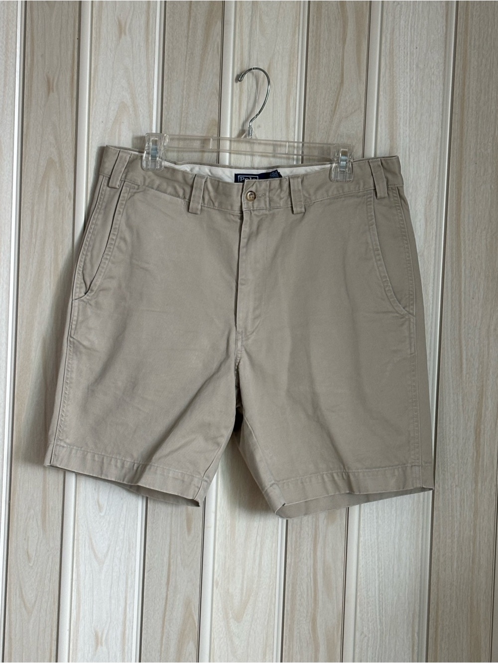 POLO by Ralph Lauren Beige Flat Front Men's Shorts